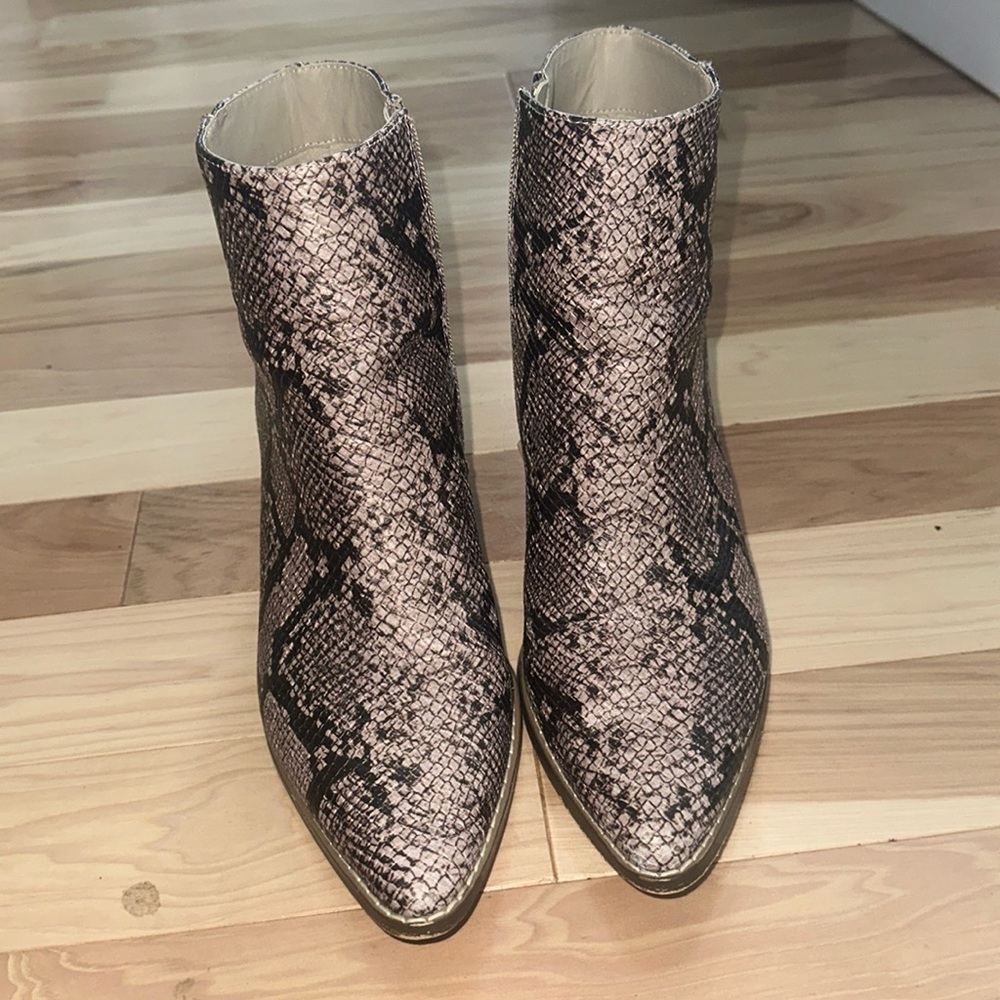 Matisse x Lulus snake print boots